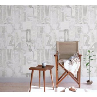 2Cool Printing Wallpaper 3D Personality English Letter PVC Antique European Style Cafe/KTV/Bar Background Wall Waterproof DIY Wallpaper Sticker for Home Decor - intl