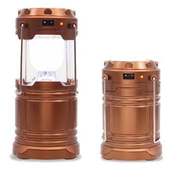 Babamu Camping lantern LED Recharge Solar Batrai (Gold)
