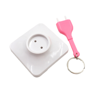 Homegarden Unplug Socket Key Ring with Wall Hanger Pink