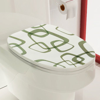 Harga Tutup penutup toilet duduk - seni kertas stiker vinil PVC dibetulkan dekorasi dinding kamar mandi