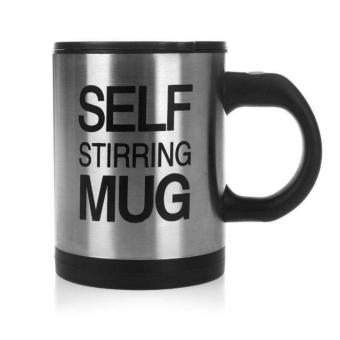 Automatic Self Stirring Coffee Cup / Gelas Otomatis - Silver