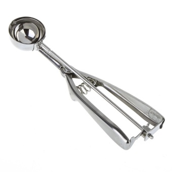 5cm Stainless Steel Spring Handle Ice Cream Mashed Potato Cookie Scoop Spoon