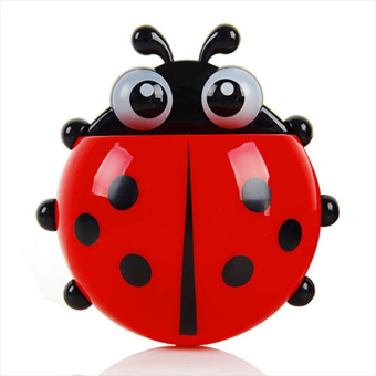 Sporter Toothbrush Ladybug Wall Suction Holder - Red