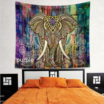 Wall Tapestry Elephant Printed Bohemian Rectangular Tapestry Wall Hanging Mandala Bedspread Shawl - intl