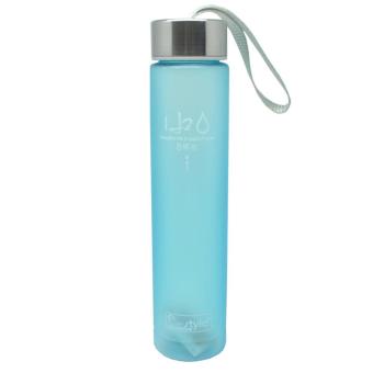 Botol Minum Plastik Tabung Transparan Frosted 280 ml - SM-8254 - Blue