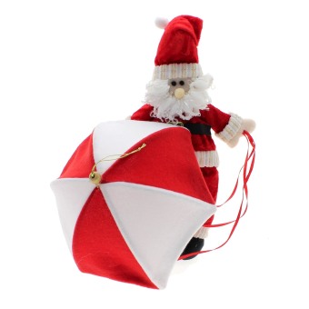 Vanker Santa Claus Snowman Doll Toy with Parachute Christmas Festival Party Decor Gifts Santa Claus