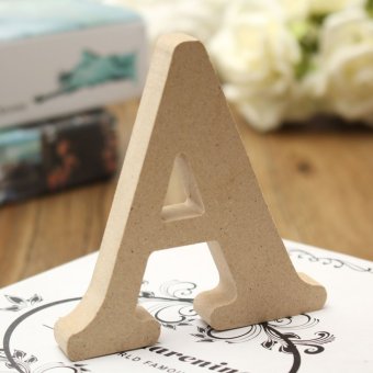 10x1.5cm THICK Wood Wooden 26 Letters Wedding Birthday Party Shop Alphabet Decor A - intl