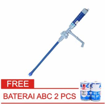 Universal Pompa Galon Elektrik Dengan Baterai + Free Baterai ABC 2Pcs (Biru)