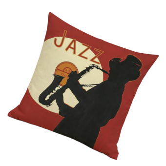 BolehDeals Vintage Cotton Linen Throw Pillow Case Cushion Cover Home Decor Jazz Man