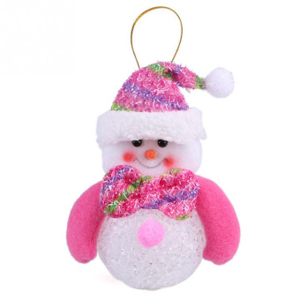 Cocotina Snowman Santa Claus Ornaments Christmas Tree LED Light Hanging Xmas Decor- Snowman - intl