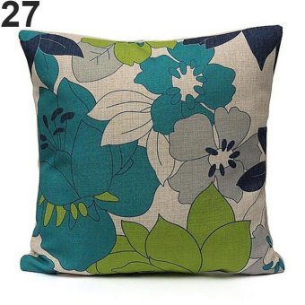Broadfashion Fashion Tree Flower Print Throw Pillow Case Cushion Cover Home Sofa Decoration (#27) - intl