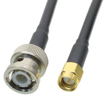 Fliegend cable BNC male plug to SMA male straight crimp RG58 3FT pigtail