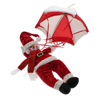 Vanker Santa Claus Snowman Doll Toy with Parachute Christmas Festival Party Decor Gifts Snowman