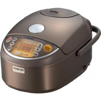 Zojirushi Induction Heating Pressure Rice Cooker & Warmer 1.0 Liter, Stainless Brown NP-NVC10 - intl