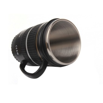 Stainless Steel Material Canon Camera lens Shape Coffee Cup Good Gift