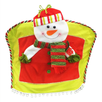MagiDeal Non-Woven Fabric Christmas Snowman Dining Chair Covers Party Table Decor - intl