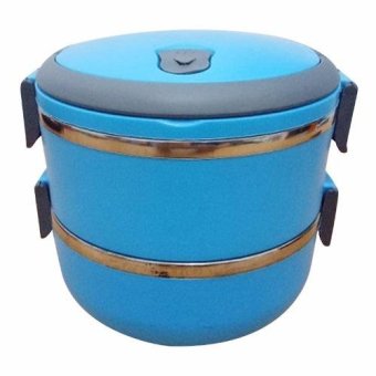 diva-Davi Lunch box rantang stainless steel susun 2 - biru