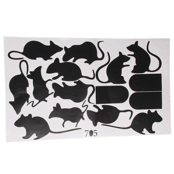 Ai Home Funny Mouse Cave Art Decal Stairs Wall Sticker Multicolor