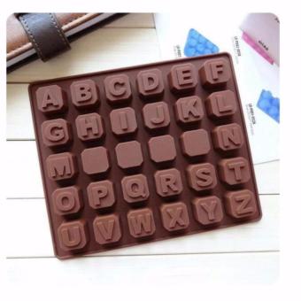 Cetakan Silicone Huruf Abc Abjad Alphabet Alfabet Coklat Kue Es