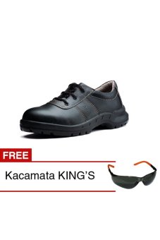 King's KWS 800 X Sepatu Safety - Hitam + Gratis Kacamata Safety KING'S  