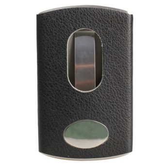 Smart Slide Out Stainless Steel Pocket Business Card Holder Case Black  