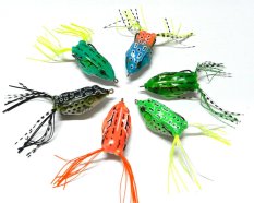 30pcs hengjia faux frog fishing lures 12.5g 5.5cm 1# hook soft rubber artificial frog fishing baits bass wobble fishing tackles- Intl