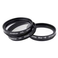 37mm Filter Set UV + CPL + Star 8-Point Filter Kit with Case for Canon Nikon Sony DSLR Camera Lens (Intl)