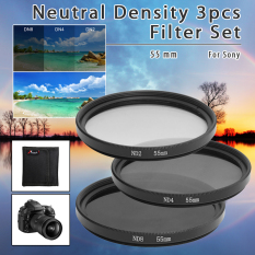 3pcs 55mm Neutral Density ND2 ND4 ND8 ND 2+4+8 Filter Set 55 mm Kit - INTL