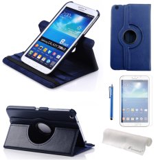 4-in-1 Smart PU Flip Case Cover Set for Samsung Galaxy Tab 3 8.0 T310 T311 T315 (Blue)