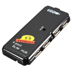 4 Port Usb 2.0high Speed Hub Adapter Charging Data Sync for Pc Laptop Notebook - Intl