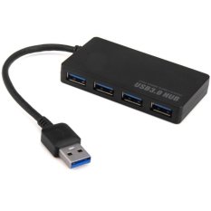 4 Ports USB 3.0 Hub 5Gbps High Speed Data Transferring for Cellphone Computer Camera etc. (BLACK)