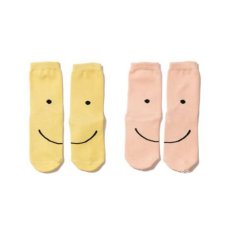 2 Pairs New Baby Boys Girls Smile Pattern Short Socks Autumn Winter Socks Size S