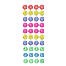 40 Sheet Multi Colors Removable PVC Happy Smile Face 3D Bubble Sticker School Kindergarten Teacher Reward Kids Children Sticker
