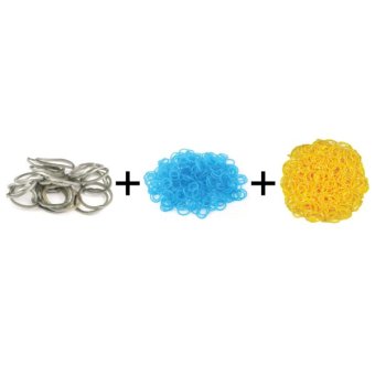 A1 Toys Paket Karet Refill Loom Bands Metalik Abu + Bubble Biru +
Polkadot Kuning Rainbow Loom