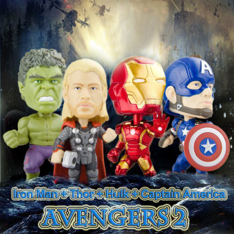 Funko POP Marvel Avengers 2 Movie Action Figure Set Iron Man Thor Hulk and Captain America - intl
