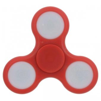 MOMO Toys LED Light Finger Spinner Hand Toys - Mainan Spinner Merah