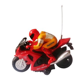 Toylogy Remote Motor Balap Radio Control Motorcycle 8815-2 - RC Merah