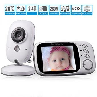 GPL/ GooDee Baby Video Monitor 3.2\" LCD Baby Monitors with Camera Wireless Digital Monitor Night Vision, Two Way Audio & Temperature Monitoring-White/ship from USA - intl
