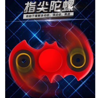 5pcs colorful Hand Spinner Fidget Stress Cube Batman Fidget Spinner Plastic EDC Tri-Spinner Fidget Toy Adults Focus Anti Stress Gifts(Red) - intl
