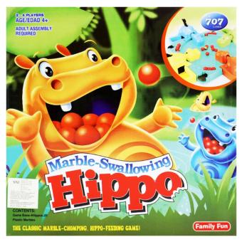 TSH Mainan Edukasi Marble Swallowing Hippo Family Game - Multi Colour