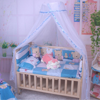 Bayi Musim Panas Bayi Kelambu Bed Canopy Kelambu Bayi Balita Putih Sayang Kubah