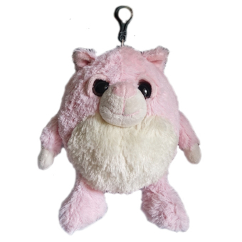 Toylogy Boneka Bulat Hewan Merah Jambu -Round Ball Animal Pink Doll-7 inch