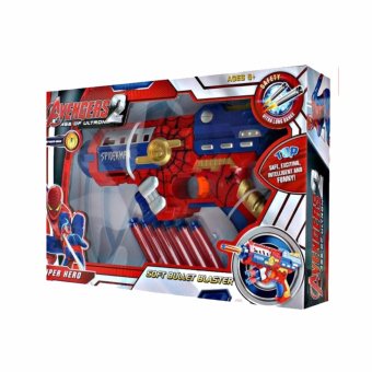 BAJUUNIQKU Mainan Anak Soft Bullet HERO BLASTER Senapan Pistol EVA Nerf Gun Spiderman