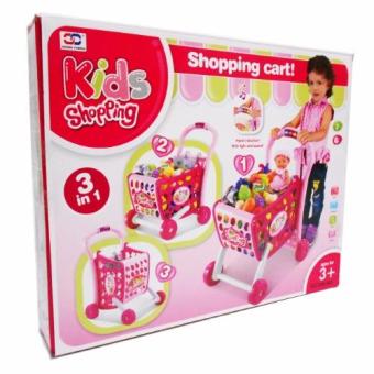 Mainananak Jakarta - Kids Shopping 3 in 1 Cart Mainan Keranjang Belanja Anak