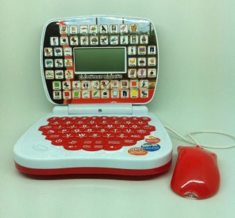 Emyli Mainan Edukasi Laptop dan mouse 2 Bahasa Merah car