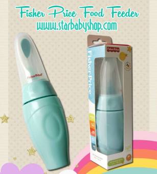 Fisher Price -Soft Squeeze Feeder - Botol Sendok Bayi Anak - Biru