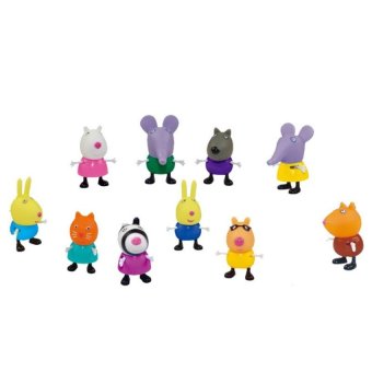 10PCs/Lot Peppa Pig Friends Emily Danny Rebacca Pigs Figure ToysGifts - intl
