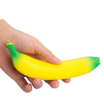3PCS Slow Rising Squishy Banana Wrist Hand Pad Rest Kids Toy Charm Decoration Yellow - intl