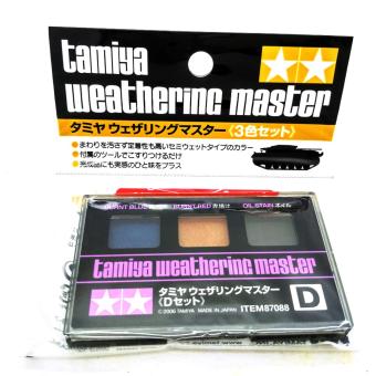 Tamiya 87088 Tamiya Weathering Master D Set (Burnt Blue/Burnt Red/Oil Stain)