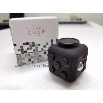 Rekomendasi Lazada - Premium Quality Fidget Cube (All Black Matte)